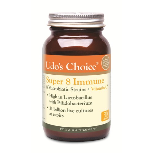 Udo's Choice Super 8 High Count Microbiotics Supplement Vegetable Capsules 