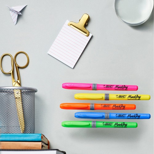 BIC Highlighter Grip, Pack of 12