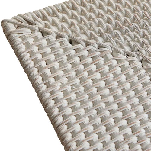 M&S Set of 2 Rattan Washed Placemats, White