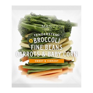 M&S Tenderstem Broccoli Fine Beans Carrots & Baby Corn