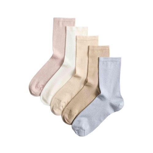 M&S Womens Supersoft Crew Socks, Blue, 3-5