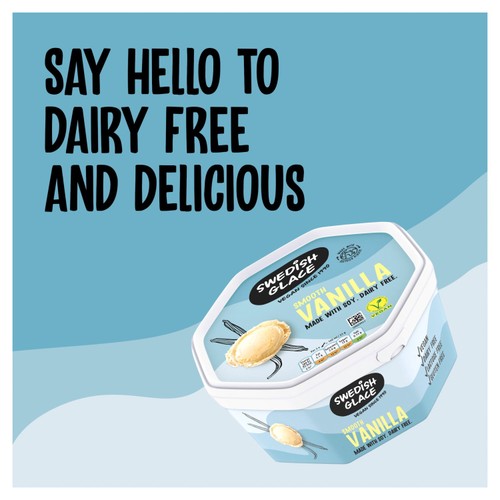 Swedish Glace Smooth Vanilla Non Dairy Vegan Ice Cream Tub