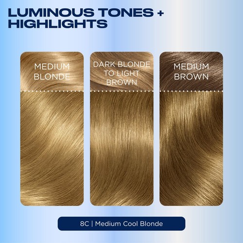 Clairol Nice'n Easy Hair Dye, 8C Medium Cool Blonde