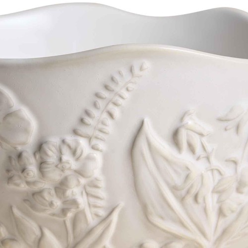 M&S Spring Meadow Footed Serving Bowl, Cream