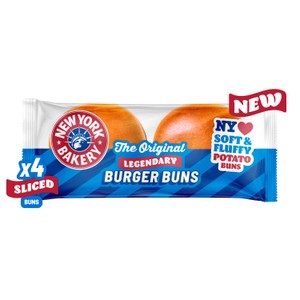 New York Bakery The Original 4 Legendary Burger Potato Buns