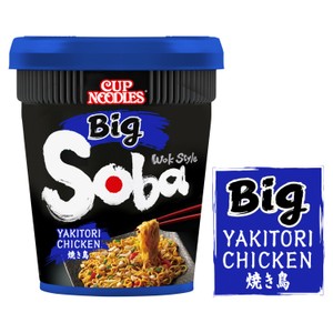 Nissin Soba Yakitori Chicken Big Wok Style Soba Cup Noodles