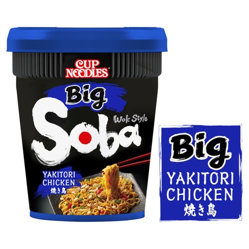 Nissin Soba Yakitori Chicken Big Wok Style Soba Cup Noodles