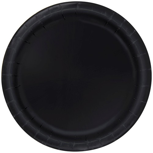 Midnight Black Paper Plates 