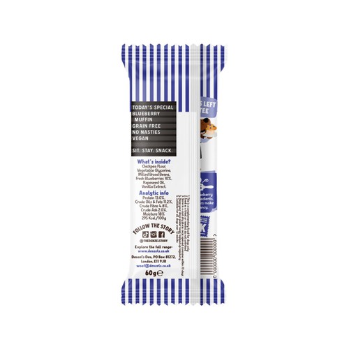 Denzels Blueberry Muffin Soft-Baked Bars for Dogs