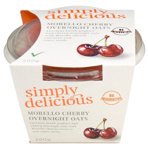 Simply Delicious Morello Cherry Overnight Oats