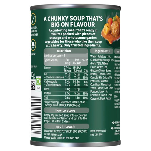 Heinz Big Soup Sausage & Vegetable