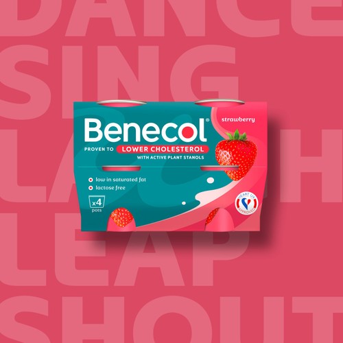 Benecol Cholesterol Lowering Yoghurt Strawberry
