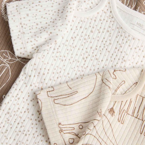 M&S Safari SS Bodysuit, 2-3 Years, Cream