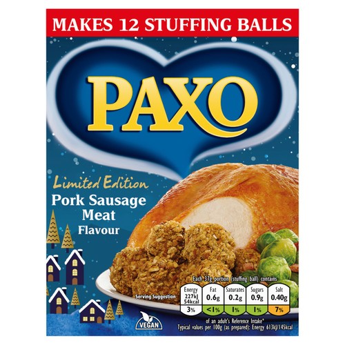 Paxo Pork Sausage Meat Flavour Stuffing