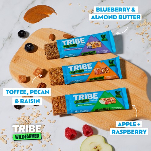 TRIBE Wildfarmed Pecan, Toffee and Raisin Flapjack