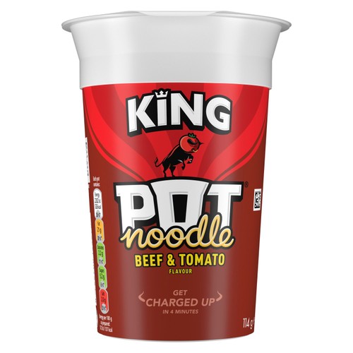 Pot Noodle King Beef & Tomato