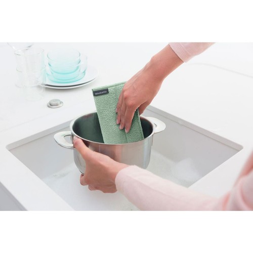 Brabantia Sinkside Microfibre Cleaning Pads Jade Green