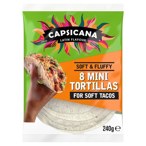 Capsicana Mini Soft Taco Shell Tortilla Wraps