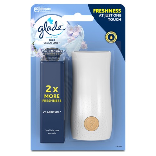 Glade Touch & Fresh Holder & Refill Clean Linen Air Freshener