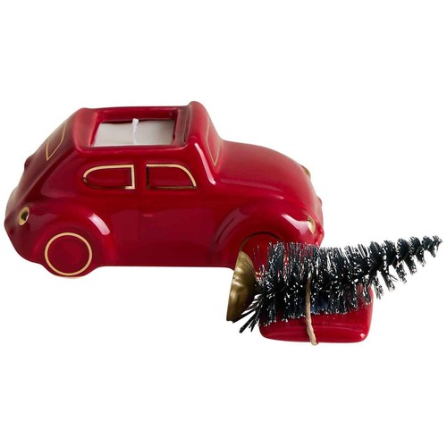 M&S Mandarin Clove and Cinnamon Car Candle, Red Mix