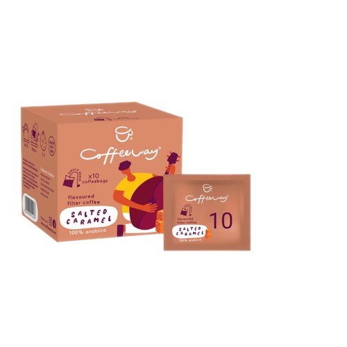 Coffeeway Salted Caramel Single Serve Flavoured Coffee Bags