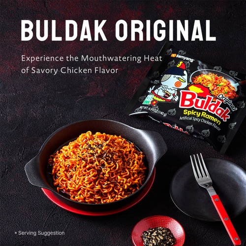 Buldak Hot Chicken Flavour Ramen Original Flavour Instant Noodles Multipack