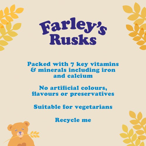Farley's Rusks Original Baby Food Snacks 6+ Months Ocado