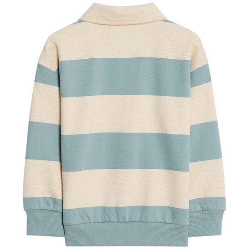M&S Striped Rugby Sweatshirt, 3-4 Years, Blue