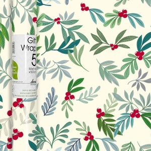 Foliage and Berries Christmas Rollwrap