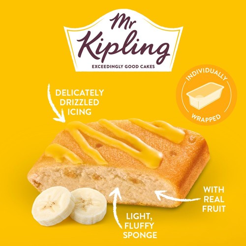 Mr Kipling Banana Lunchbox Slices 
