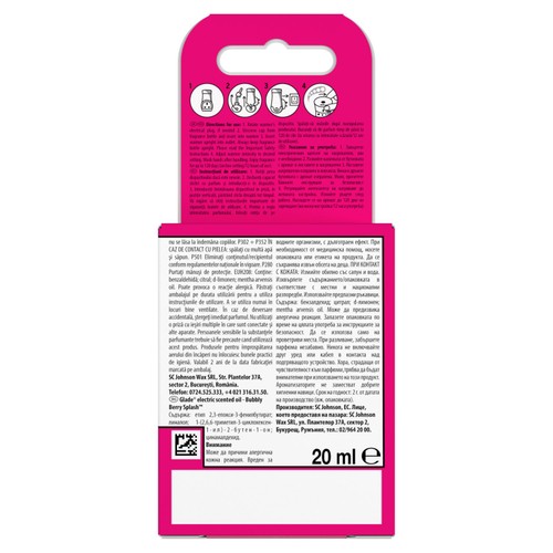 Glade Plug In Refill, Electric Scented Oil, Bubbly Berry Splash
