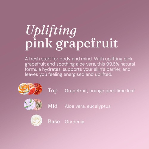 Miniml Body Wash & Bubble Bath Uplifting Pink Grapefruit