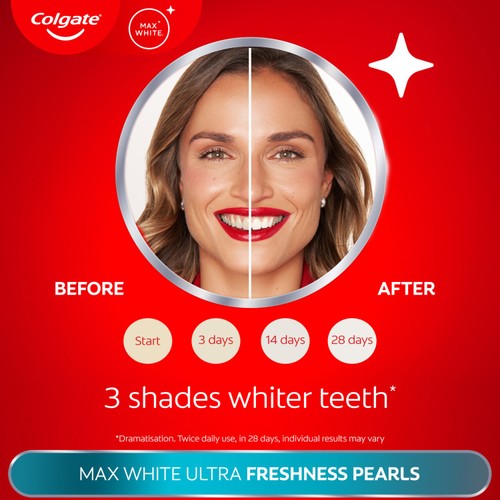 Colgate Max White Ultra Fresh Pearls At Home Teeth Whitening Toothpaste