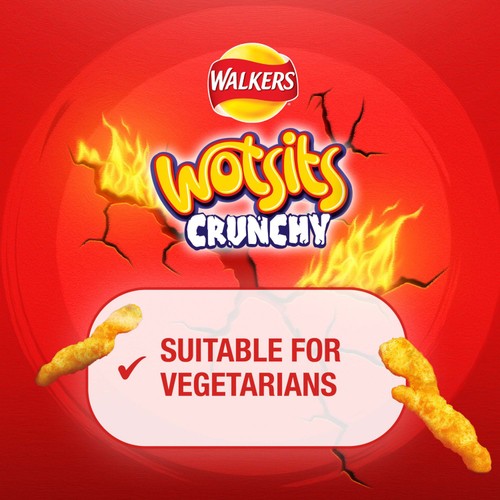 Walkers Wotsits Crunchy Sweet & Spicy Snacks Crisps 140g
