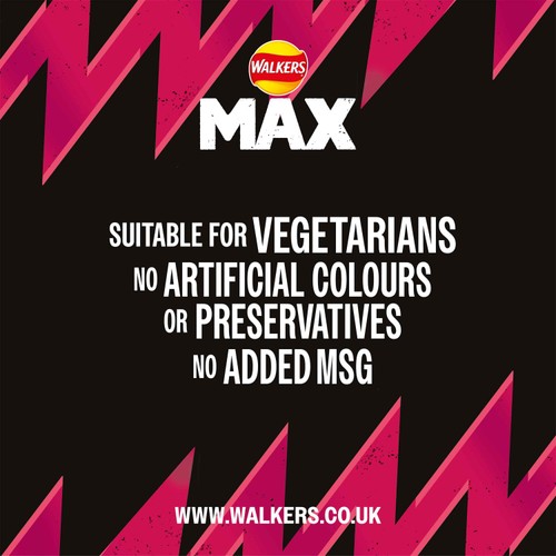 Walkers Max Strong Hot Chicken Wings Sharing Bag Crisps