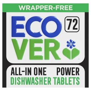 Ecover All-In-One Dishwasher Tablets, 72 Tablets