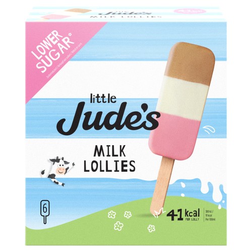 Little Jude's Milk Lollies 6x45ml