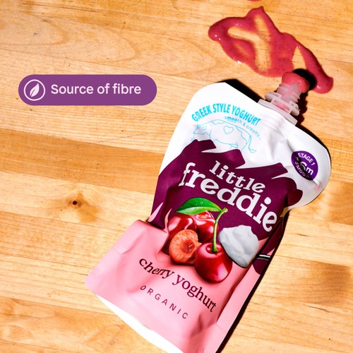 Little Freddie Organic Cherry Greek Style Yoghurt Baby Food Pouch 6+ M