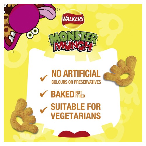 Walkers Monster Munch Roast Beef Multipack Snacks Crisps 6x20g