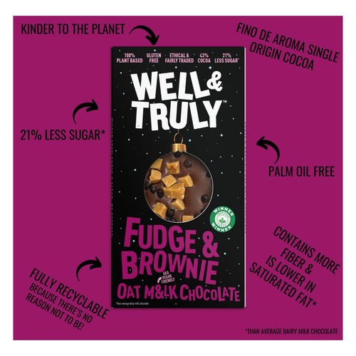 Well&Truly Fudge & Brownie Bauble Oat Milk Chocolate