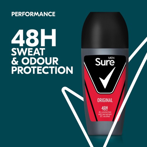 Sure Men Antiperspirant Deodorant Roll On Base Original