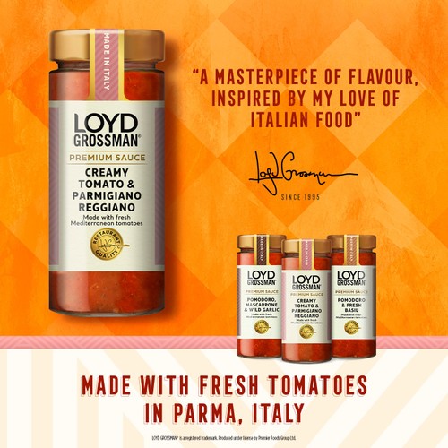 Loyd Grossman Creamy Tomato & Parmigiano Reggiano Pasta Sauce