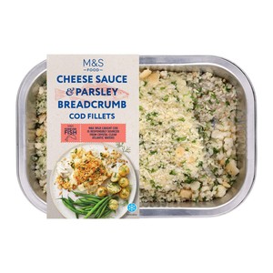 Cheese Sauce & Parsley Breadcrumb Cod Fillets