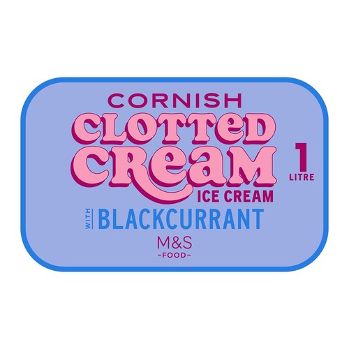 M&S Blackcurrant Cornish Clotted Cream Ice Cream