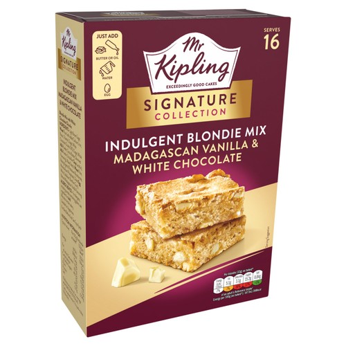 Mr Kipling Signature Madagascan Vanilla & White Choc Blondie Mix