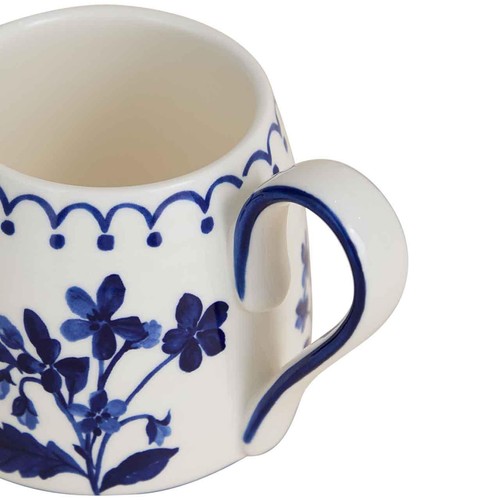 M&S Floral Tapered Mug, Navy