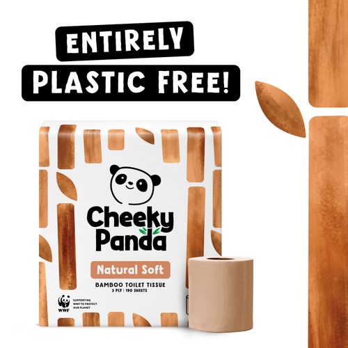 The Cheeky Panda Natural Colour Bamboo Toilet Tissue