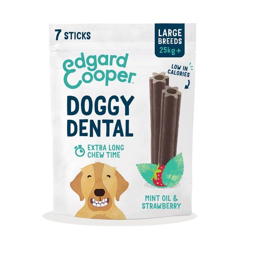 Edgard & Cooper Strawberry & Mint Large Dog Dental Sticks