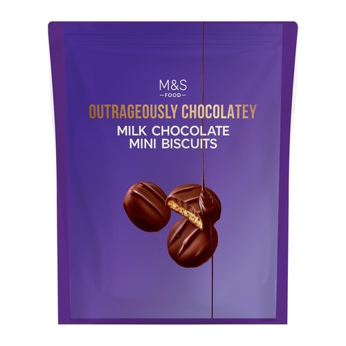 M&S Outrageously Chocolatey Milk Chocolate Mini Biscuits