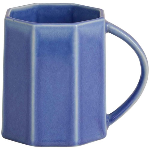 M&S Panelled Tankard Mug, Blue